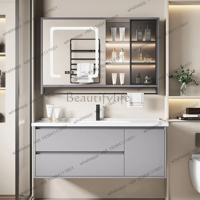 Home Furniture Bathroom Vanity Wooden Storage Cabinet Drawer Shelf Organizer Washbasin Column Multipurpose Salon muebles de baño