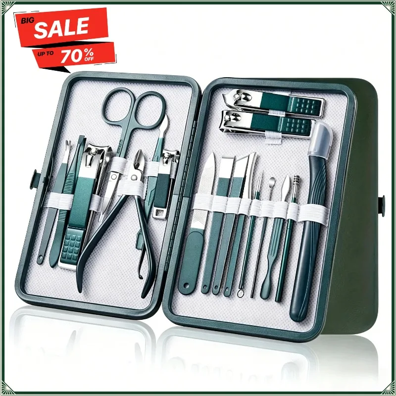

2026New Nail Clippers Manicure Tool Set With Portable Travel Case Cuticle Nippers And Cutter Kit Professional Nail Clippers