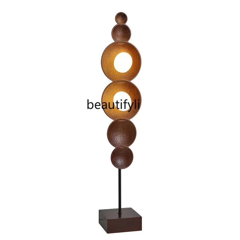 NQ52 Great discounts Medieval wabi-sabi wind floor lamp living room designer art study bedroom solid wood, homestay decorative l