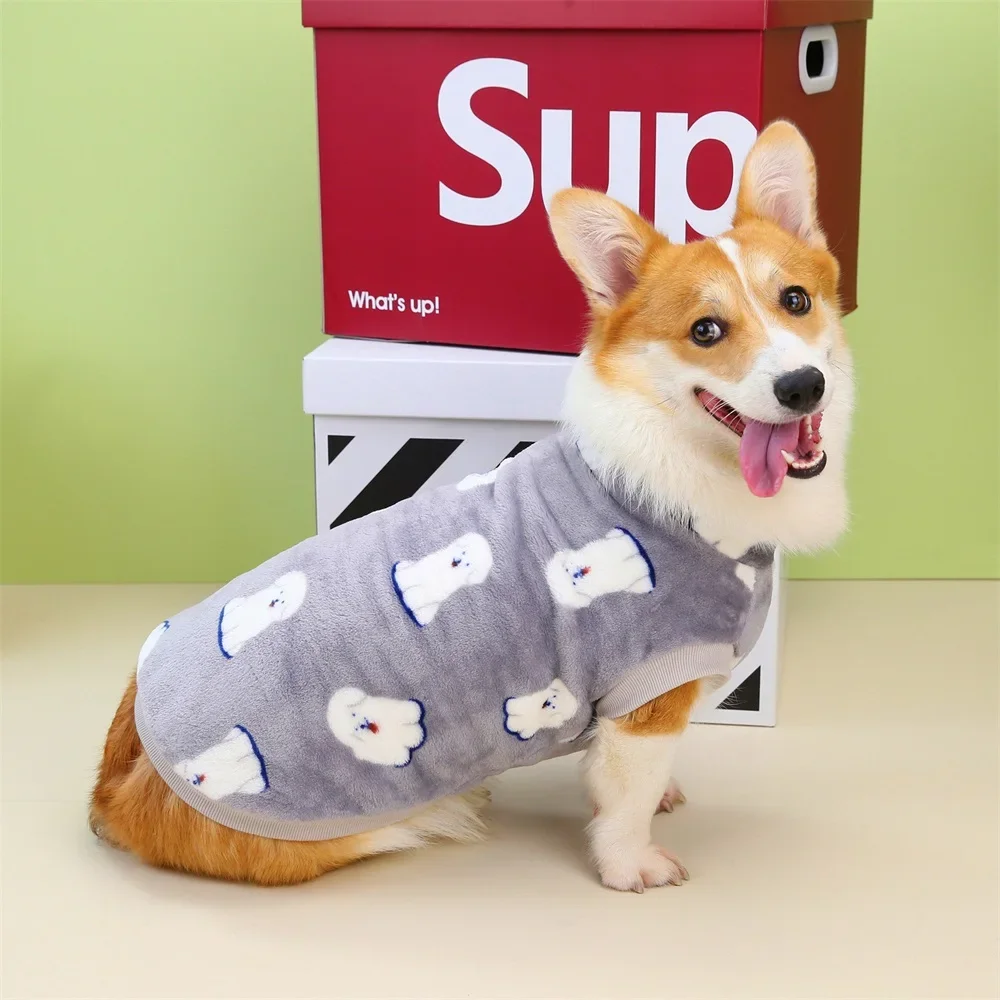 New Winter Pet Dog Clothes Fleece Warm Puppy Pet Jacket Clothing for Small Medium Dogs Corgi Teddy Apparel