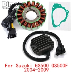 GS500F 2009 GS 500 F Engine Stator Coil+Voltage Regulator rectifier For Suzuki GS500 GS500F 2004-2009 With Gasket