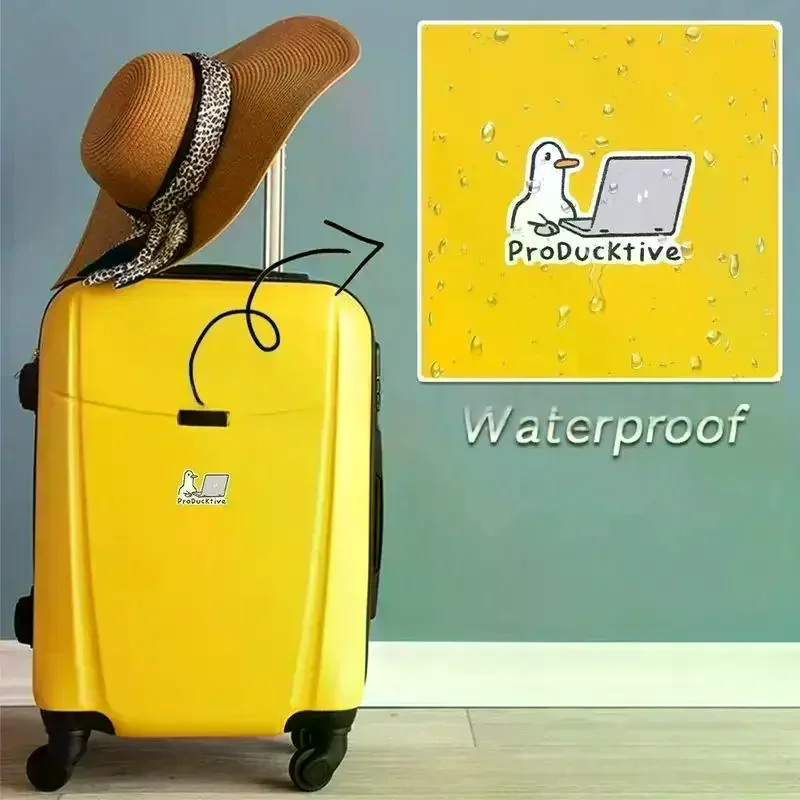 

5Pcs Removable Laptop Waterproof Decals Cute Goose Laptop Stickers Notebook Computer DIY Decoration Gift For Adults