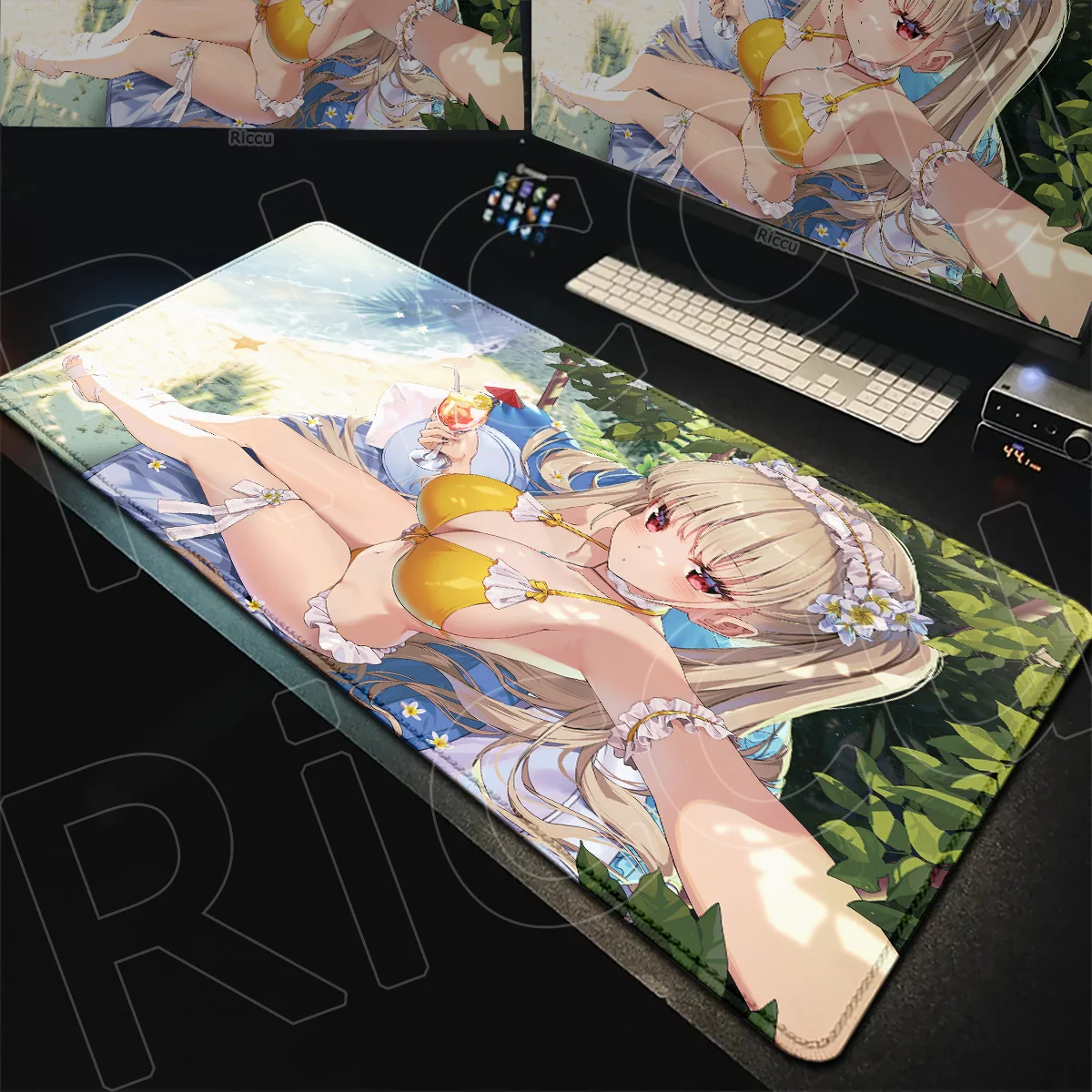 Anti-slip Rubber Base Mouse Pad Large Tabletop Rugs Kawaii Girl Formidable HMS Azur Lane Gaming Mauspad 900x400mm Office Carpets