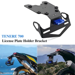 For Yamaha Tenere 700 Tenere700 Rally XTZ700 T7 Aluminum License Plate Bracket with Light Tail Tidy Fender Eliminator 2019-2024