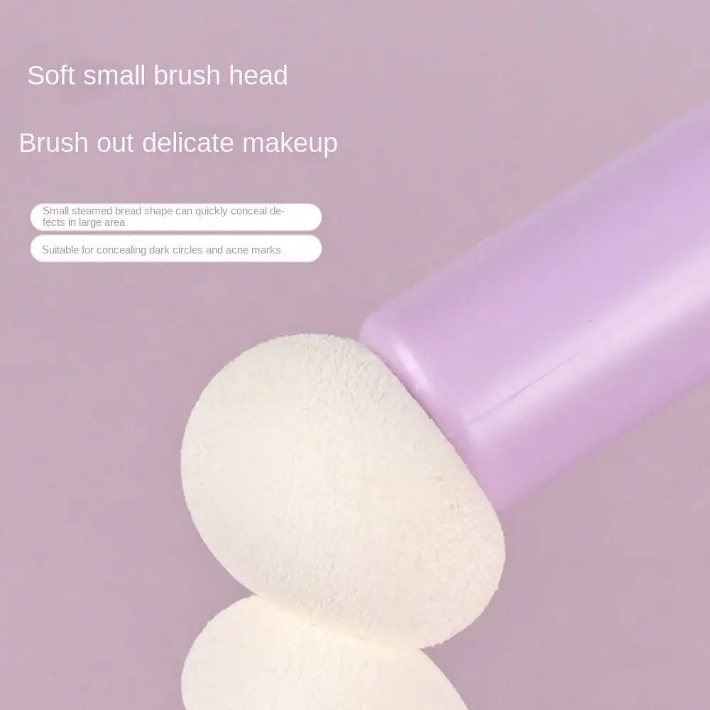 Smudge Makeup Brush Round Head Lip Brush Soft Portable Mushroom Head Concealer Brush Sponge Lip Gloss Brush