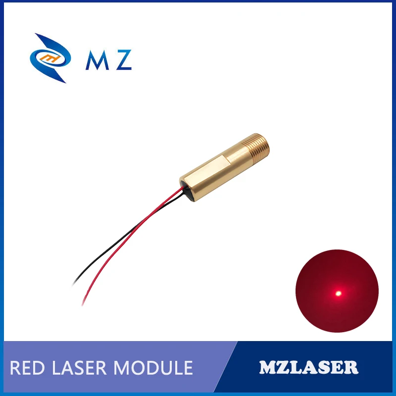 High Quality Red Dot Laser Diode Module D12mm 638nm 50mw Glass Lens Industrial Grade