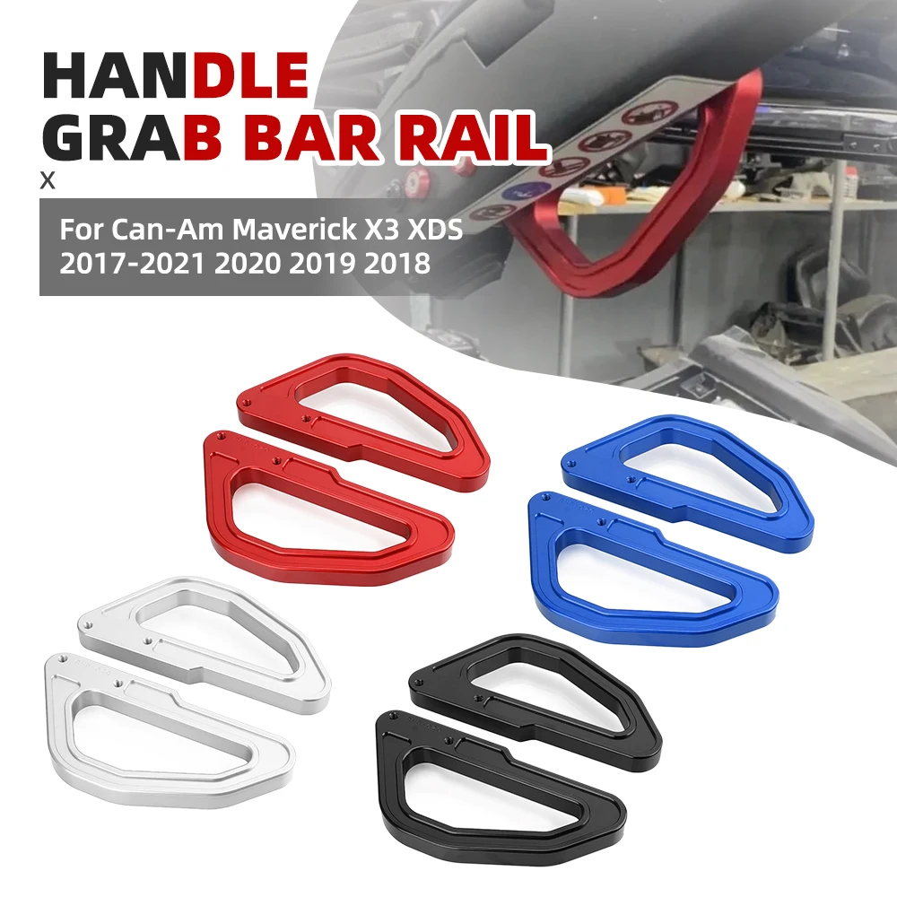 Heavy Duty Billet Aluminum Roll Bar Grab Handles For Can-Am Maverick X3 XDS XRS XMR XRC Turbo RR X3 2017-2021 2020 2019 2018