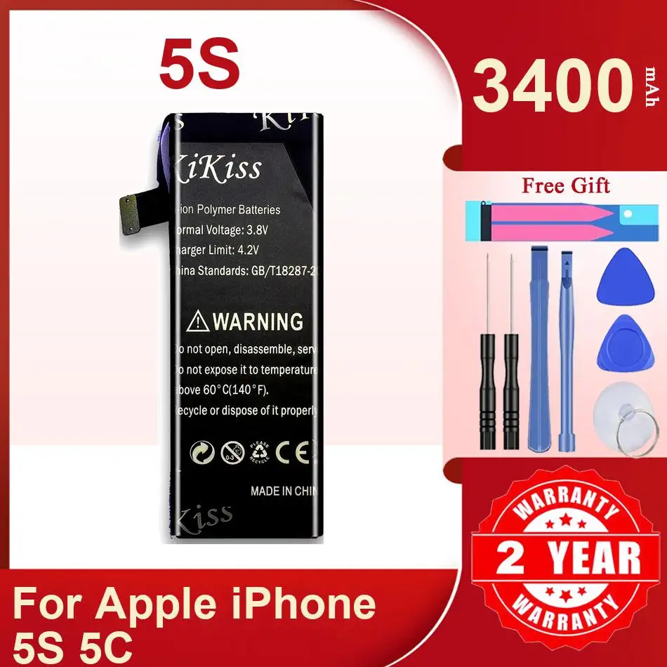 

3400 мАч Kikiss Battery 5S для Apple Iphone 5C
