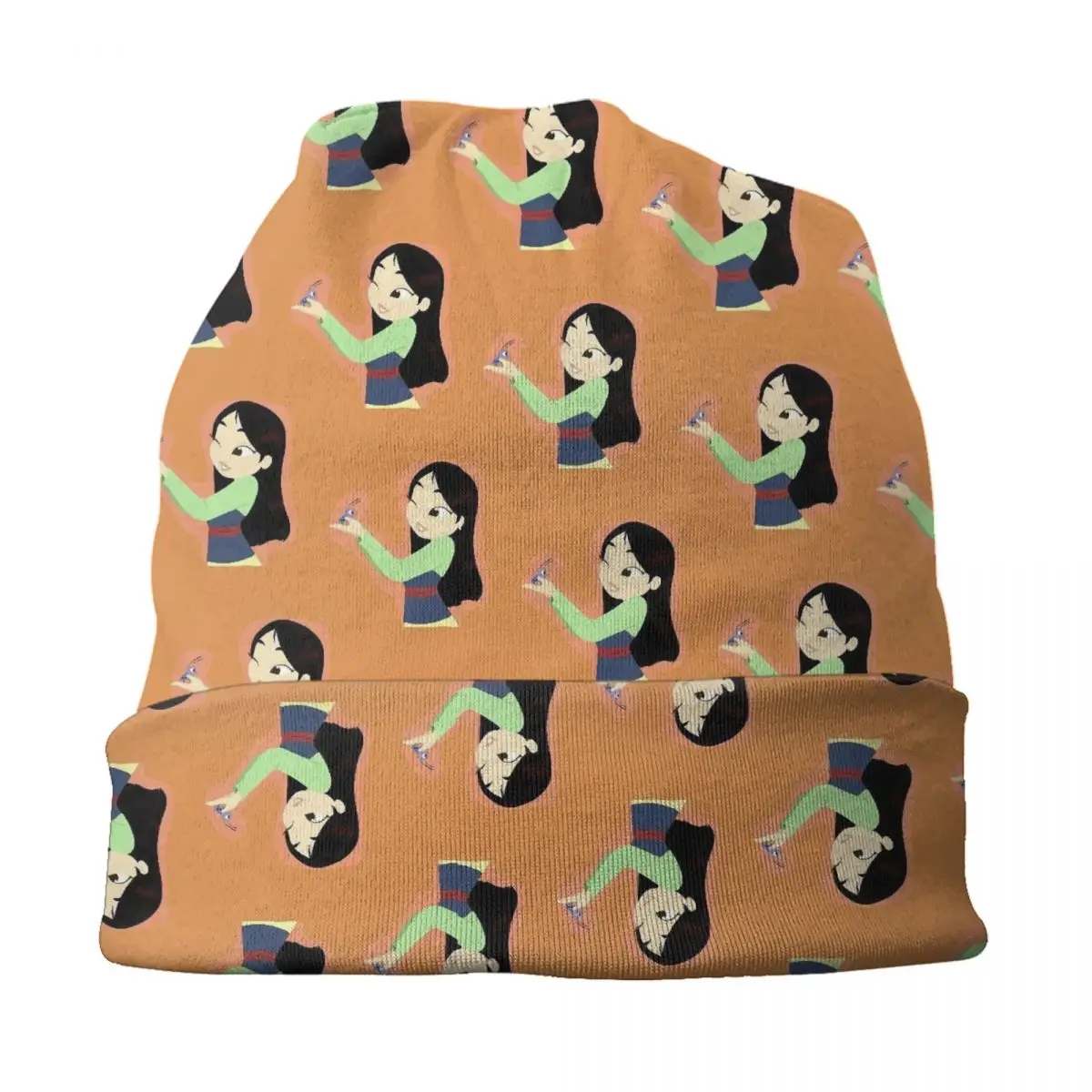 مخصص الأميرة مولان بونيه قبعة قبعات متماسكة الرجال النساء أزياء للجنسين شتاء دافئ Skullies Beanies قبعات
