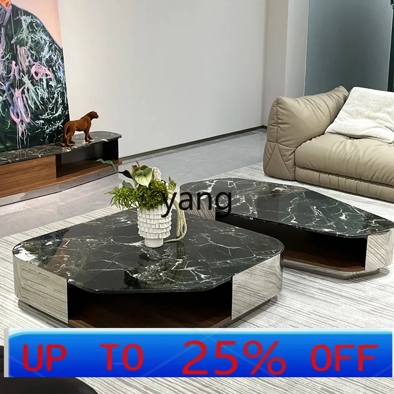 

LMM Italian marble coffee table living room home modern coffee table creative special-shaped tea table