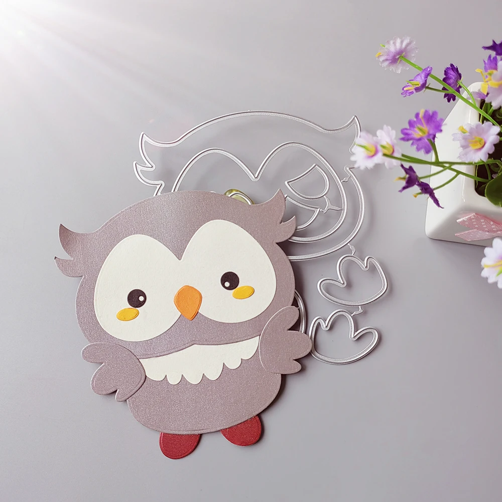 beautiful owl cutting dies scrapbook decoration embossed photo album decoration card making DIY crafts