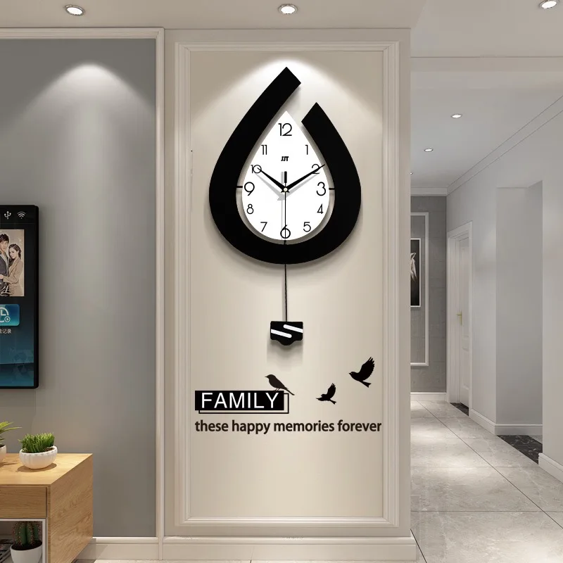 

Wall Clock for Living Room, Creative Fashion Modern Simple Home Swing Clock Creative Decoration Home Wall Clock