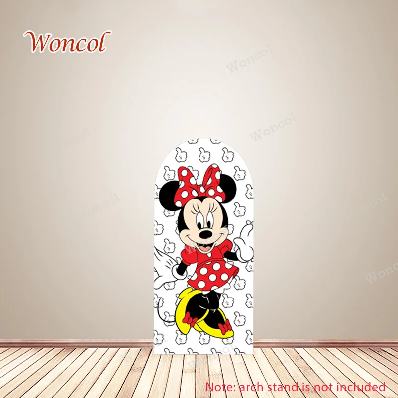 Minnie Mouse Arch fondale Daisy Duck Arch Cover Girl Birthday Baby Shower Double Sided Arch Cover Party Decor puntelli per foto