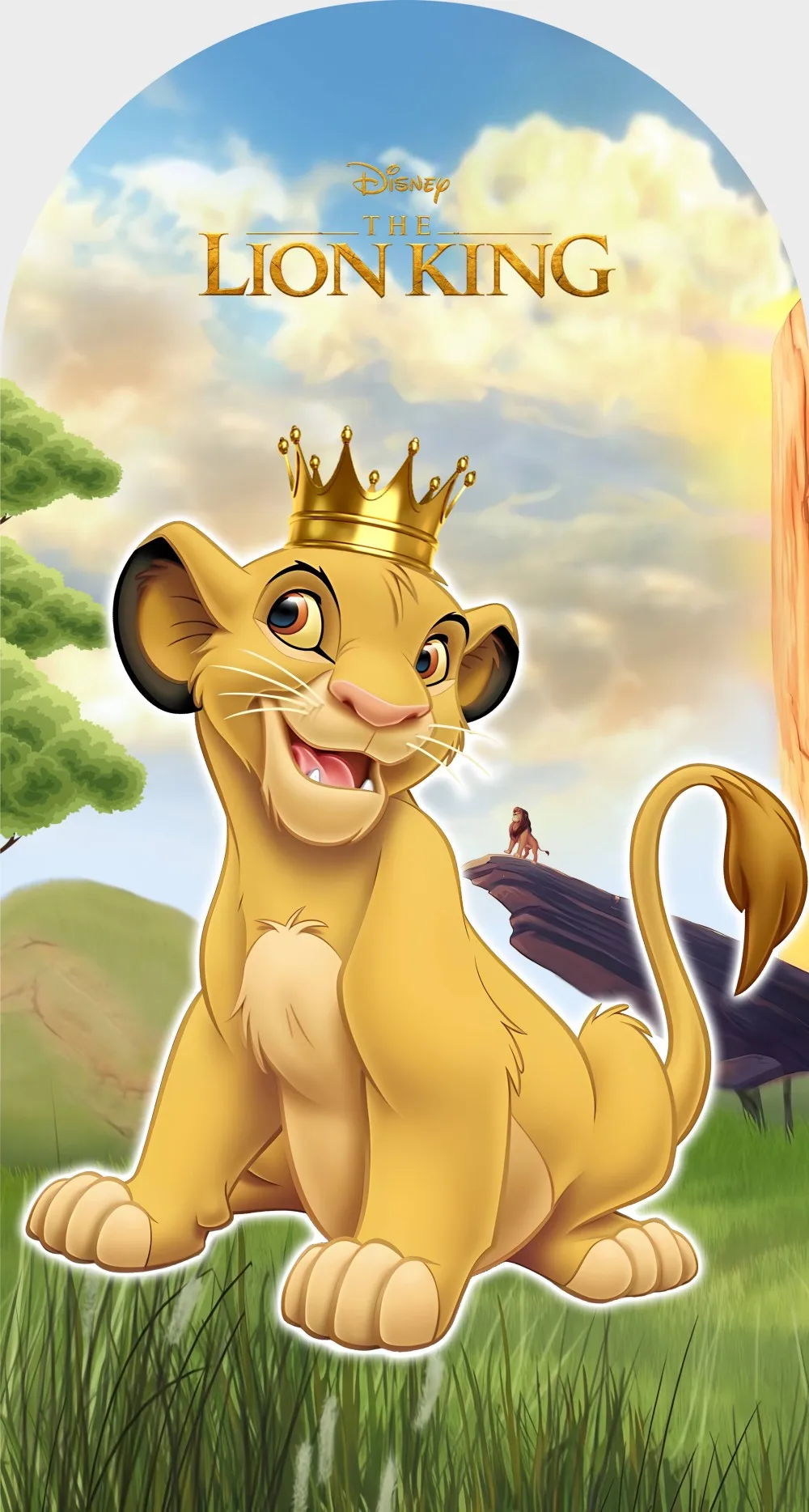 

Disney Lion King Boy's Birthday Arch Backdrop Cover Jungle Theme Party Decor Candy Dessert Table Cover Banner