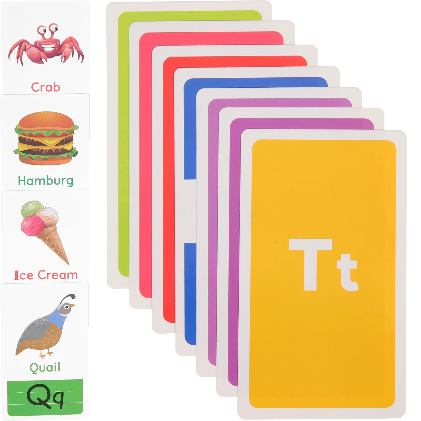 

58Pcs Early Childhood Flash Cards Animal Cognition Kids Learning Cards Color Shape Teaching Supplies Portable Classroom Aid