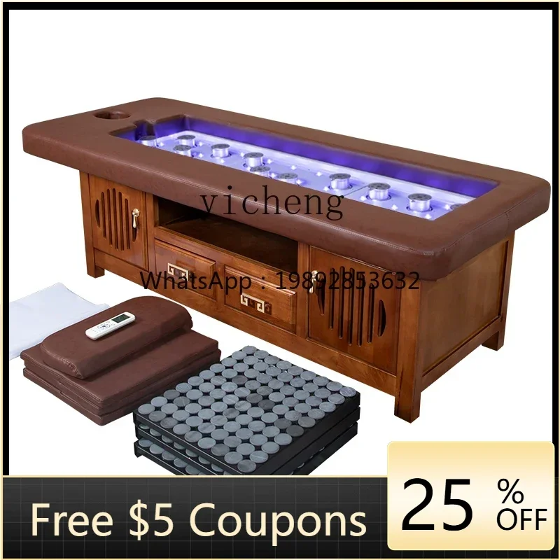 

Automatic smokeless moxibustion physiotherapy bed, whole body moxibustion sweat steaming massage bed