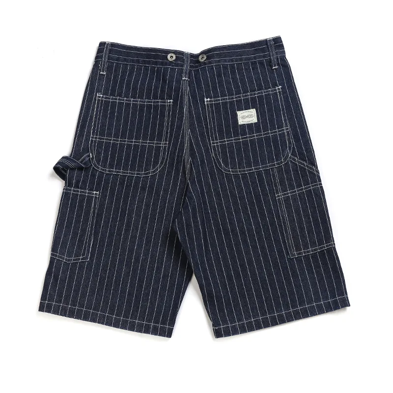 OKONKWO Railway Stripe X Y TYPE Strap Pants Canvas Work Shorts Primary Denim Sling Half Longs Outdoor Travel Camping Hiking Work