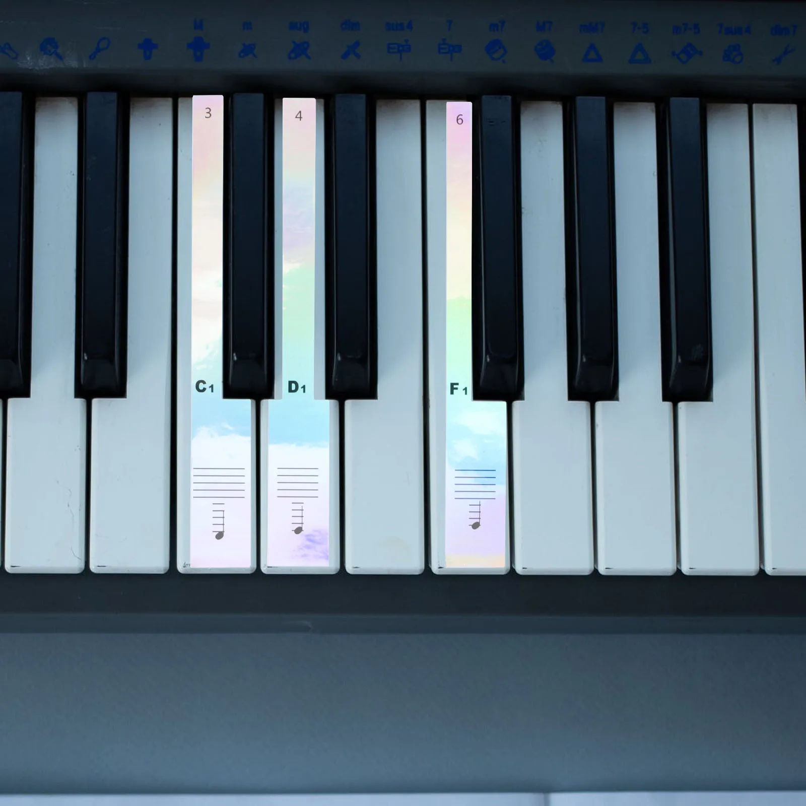 

1Set Piano Keyboard Stickers Smooth Surface Clear Read For Kids Beginner Learning Tool Music Instrument Accessories Piano Decal