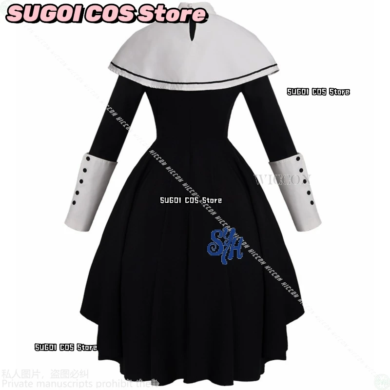 Yoisaki Kanade Косплей Аниме Игровой проект Sekai Idol Nightcord At 25:00 Черный Длинный Винтаж Готическая Лолита Хэллоуин Красина {SUGOI COS}