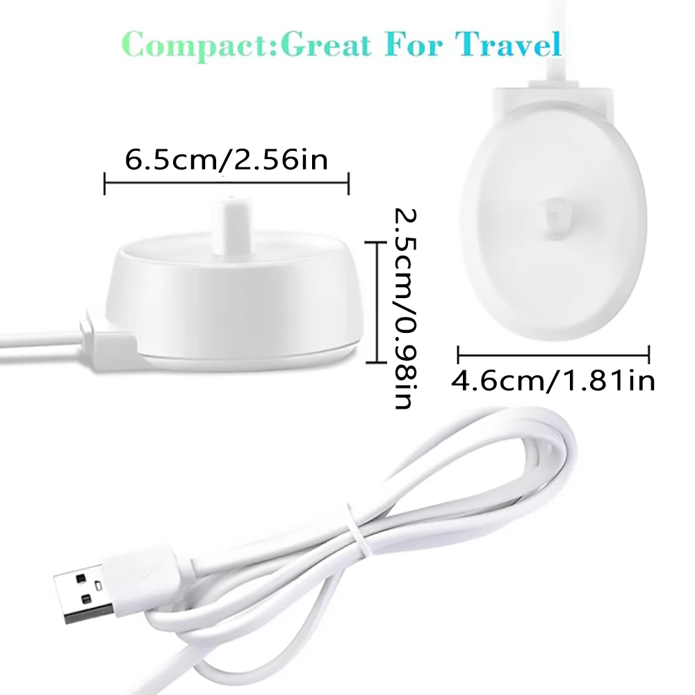 1 قطعة شاحن بديل لفرشاة الأسنان الكهربائية، قاعدة شحن تعمل بمنفذ USB، متوافق مع فرشاة الأسنان الكهربائية عن طريق الفم * B D12/D17/D18 #6