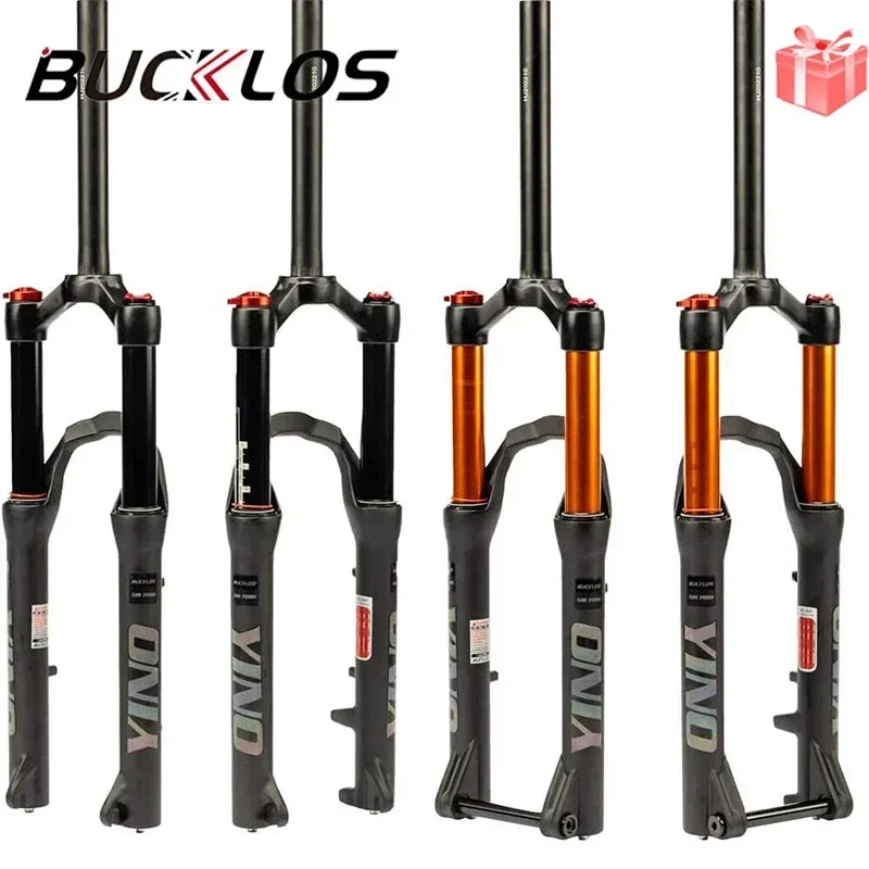 

BUCKLOS 24" MTB Air Suspension Fork 120mm Travel XC AM Air Fork 100*15mm Thru Axle 9mm QR 20in Folding Kids Cycle Bicycle Fork