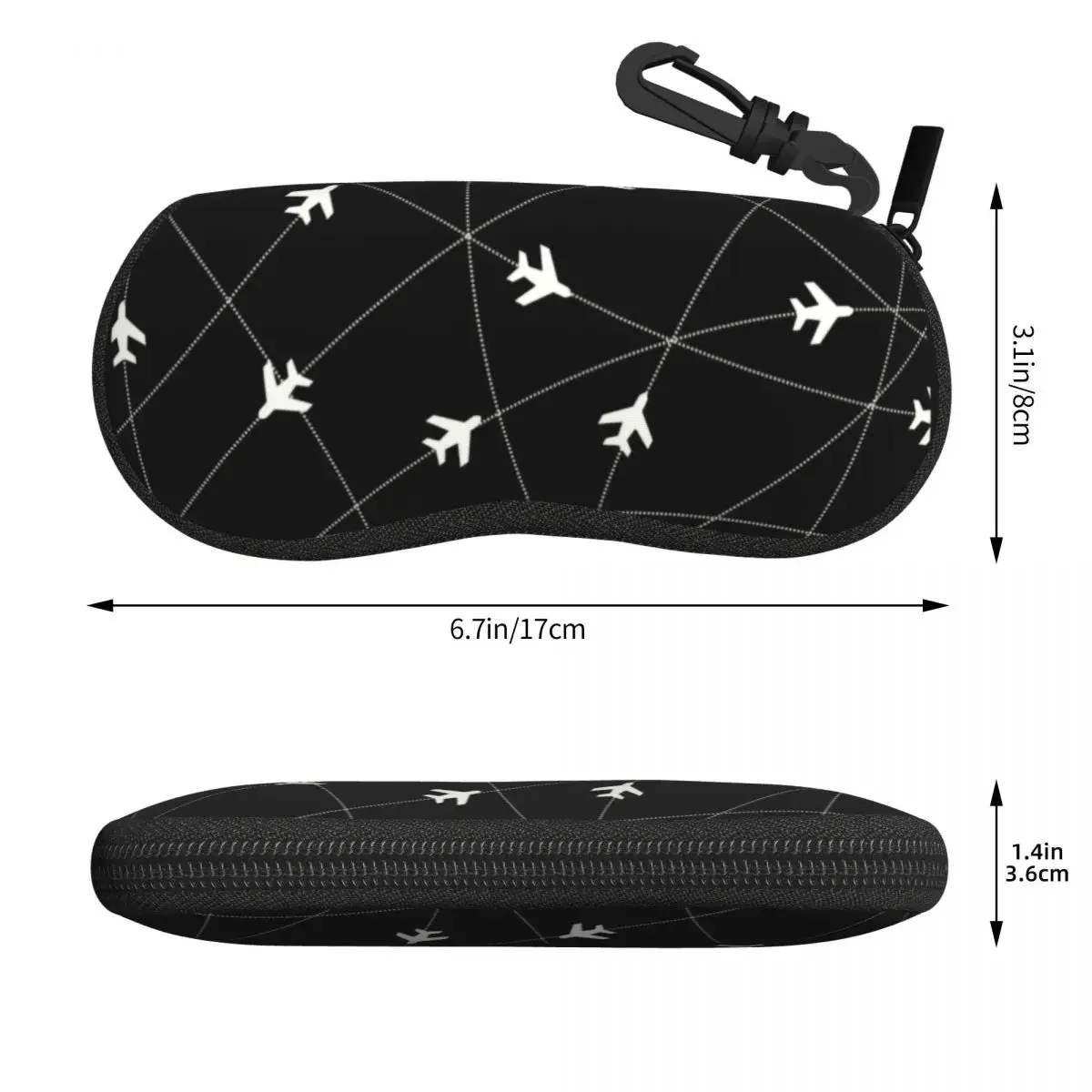 Custom Air Traffic Controllers Sunglasses Soft Case Fighter Pilot Aircraft Shell Eyeglass Case Protective Box For Glasses