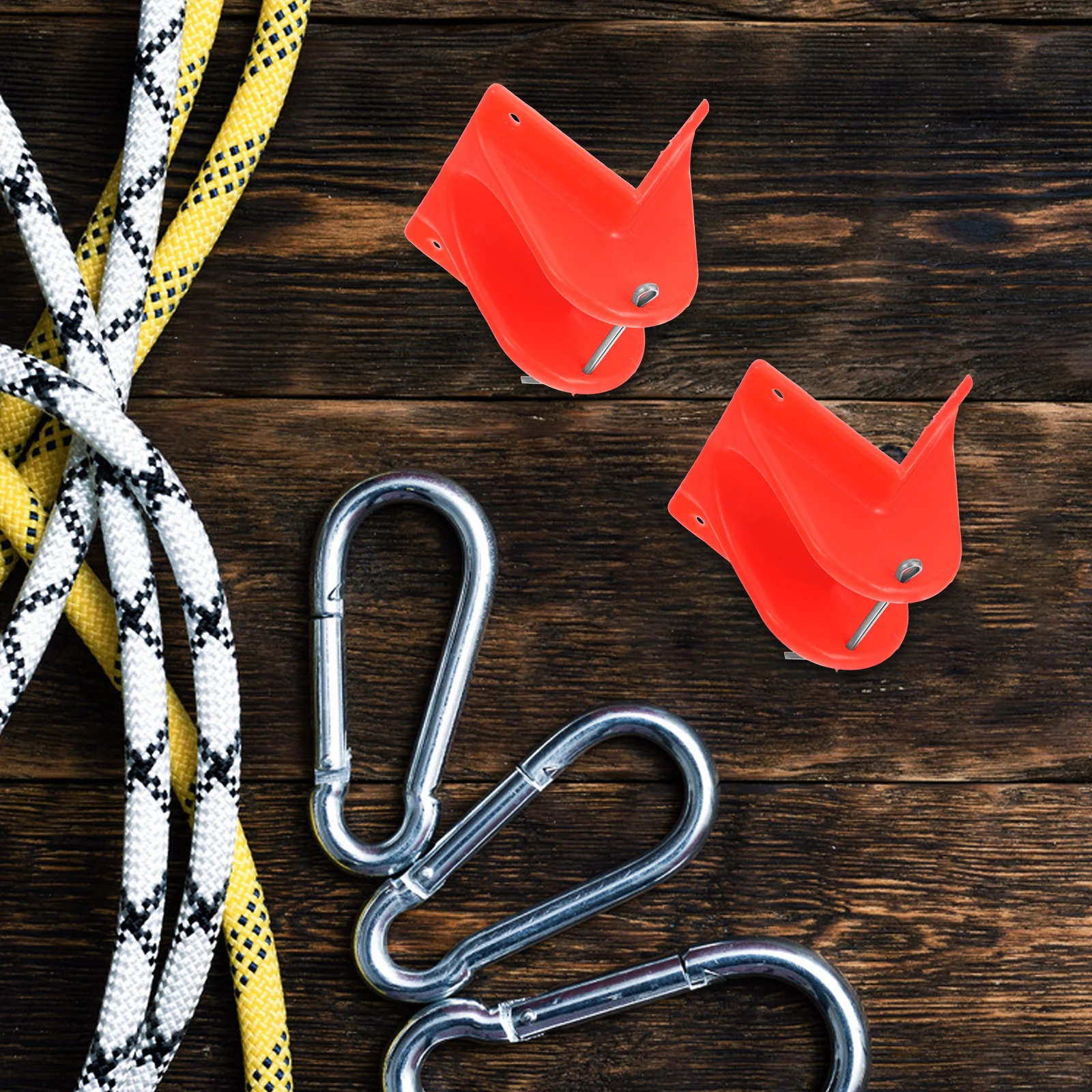 2pcs Safety Rope Protective Cover Red Lightweight Climbing Equipment Edge Protector Mountaineering Rope Guard Outdoor Tools