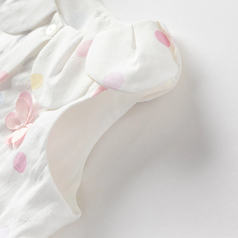 ديف بيلا فساتين الأطفال ربيع الخريف الفتيات أكمام تنورة القطن الحلو ملابس خارجية أنيقة حفلة الاطفال الملابس DB2251865 #5