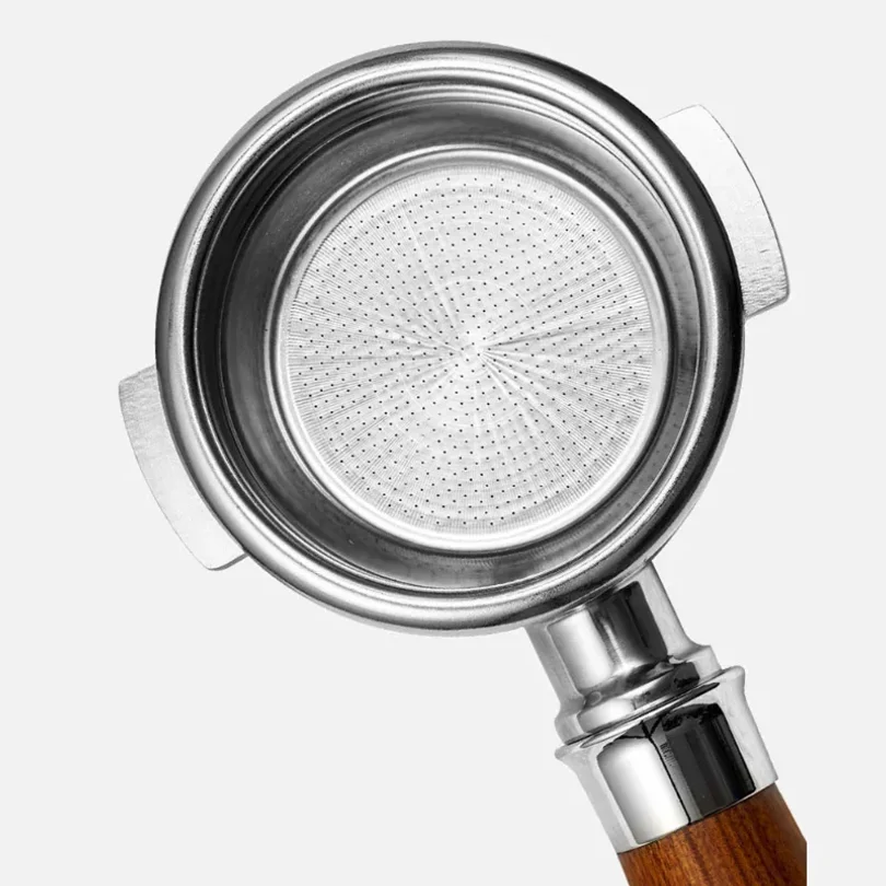 58MM Portafilter Wood Coffee Machine Bottomless Filter Portafilter for Expobar/Rocket Wooden Handle Accessory E61 Universal