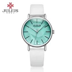 Retro Top Julius Lady Women's Watch Fine Fashion Clock Hours Dress Bracelet Real Leather School Girl's Birthday Gift No Box