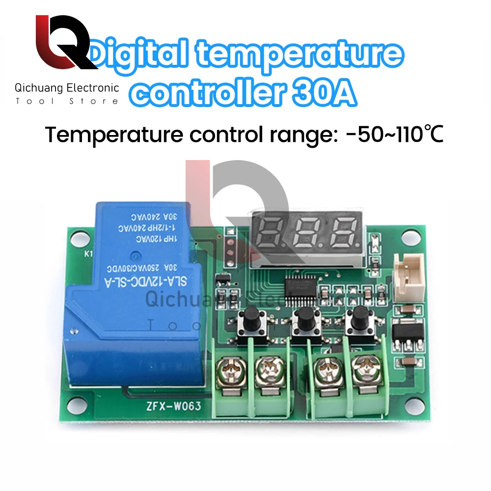 W1209 LED Digital Temperature Controller Thermostat Temperature Controller Incubation Thermostat Temperature Control Switch