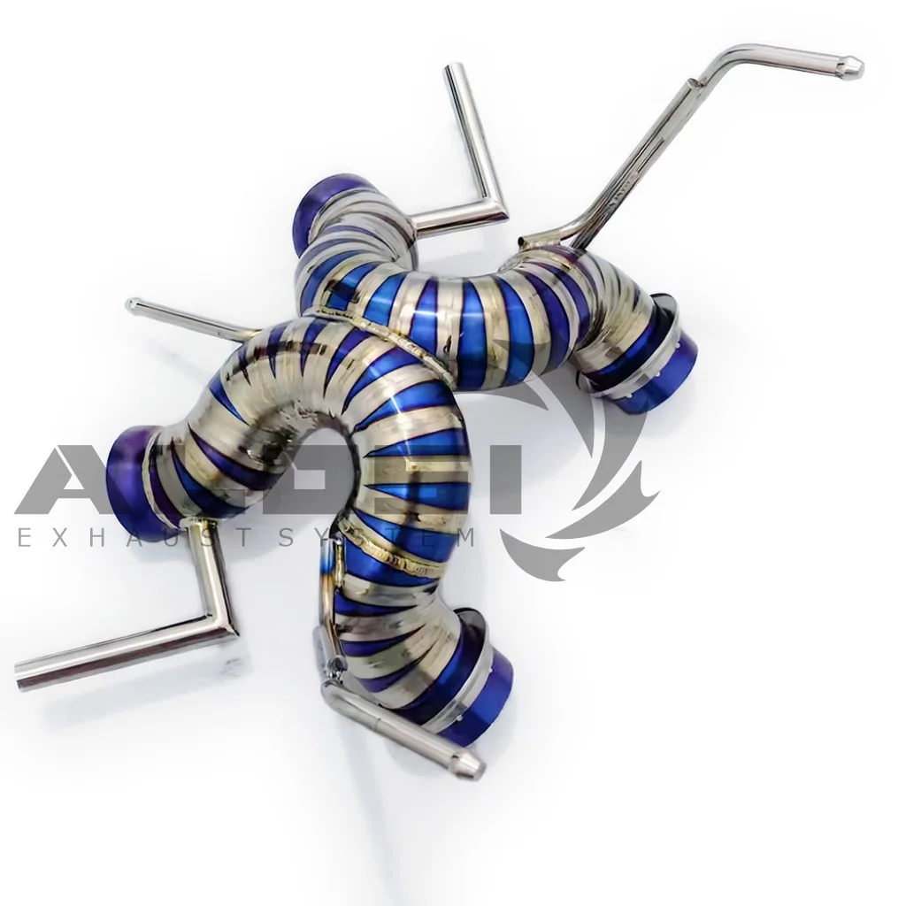 Подходит для McLaren 600LT 3,8 T 2018, хвост из титанового сплава ALOSI, высококачественная прямая трубка из титанового сплава