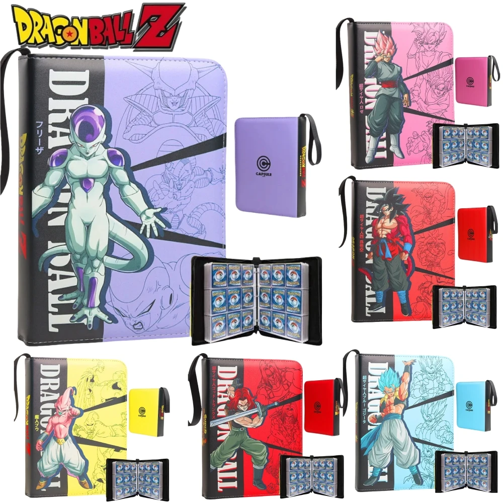 

Dragon Ball Z Card Album Book Super Saiyan Gotenks Zipper Binder Binder Cartoon Large Capacity Game Collection Cards Book