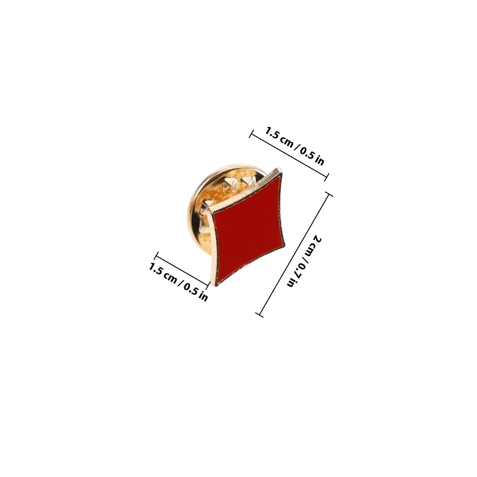 8Pcs Red Heart Plum Brooch Playing Cards Fashion Badge Collar Pin Suit Lapel Fun Stylish Accessories Gift Red Heart Plum Brooch