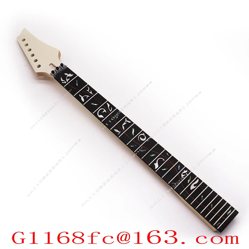 6-string 24 Pin Rosewood Electric Guitar DIY Double Rocking Neck with Maple IBN Carved Flower Neck Electric Guitar