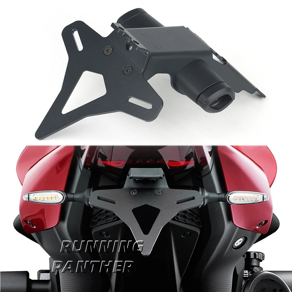 

For Ducati Monster 950 Monster950 2021-up 2022 2023 Motorcycle Rear Short Tail Stock License Plate Holder Tailstock Bracket Kit