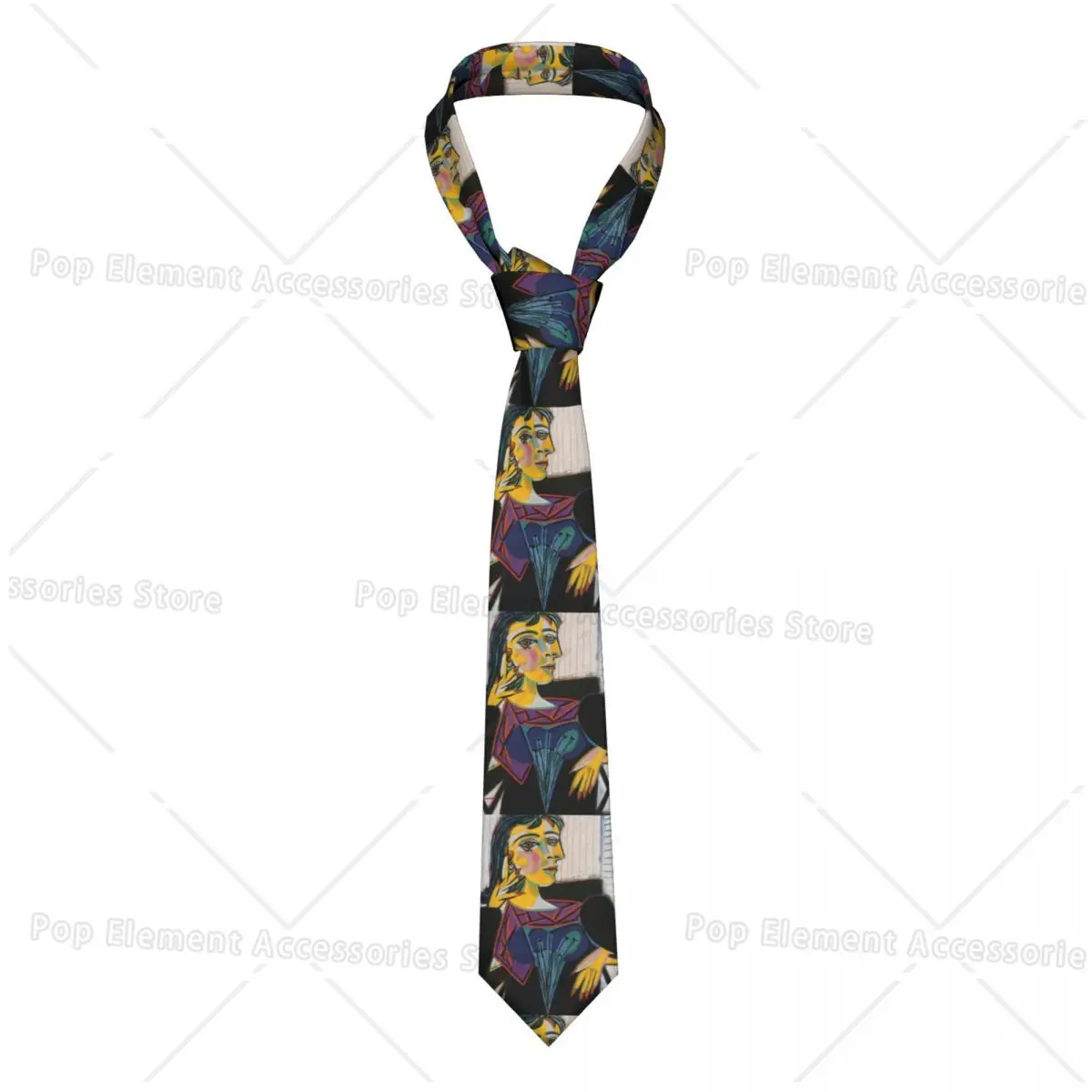 Fashion Portrait Of Dora Maar Ties for Office Custom Men Pablo Picasso Necktie