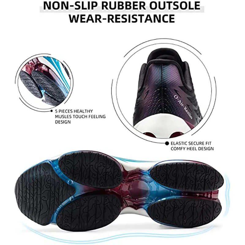 Onemix uomo sport scarpe da corsa scarpe da tennis degli uomini ritmo di musica in mesh traspirante all\'aperto atletica scarpa numero di scarpe