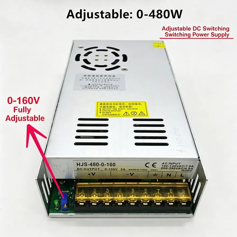 AC DC 5V 12V 24V 36V - 220V Digital Adjustable Voltage Regulated Power Supply 480W Switching Power Supply Transformer Adapter