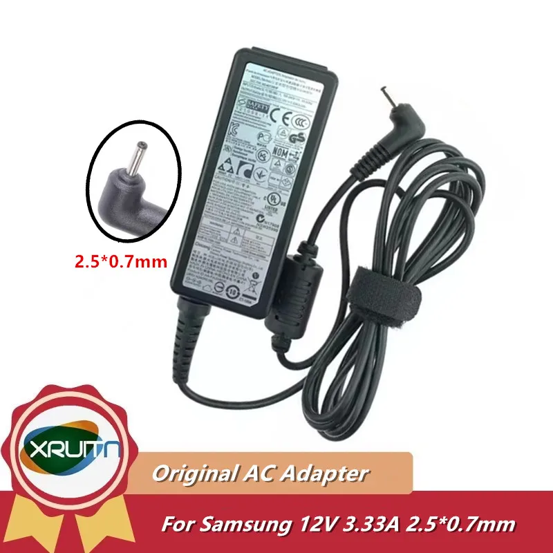 Carregador Adaptador AC DC Original 12V 3.33A 40W AA-PA3N40W para Samsung AD-4012NHF ADP-40MH XE500T1C 300T XE300TZC XE303C12 XE700T1C