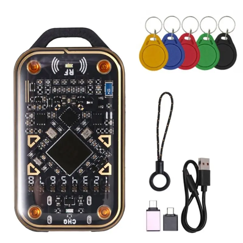 A09R Chameleon V3.0 RFID Smart Chip Emulator+ 5XUID Keychain Smart Card Reader Read Write ID IC Smart Card Tag Copyer Copier