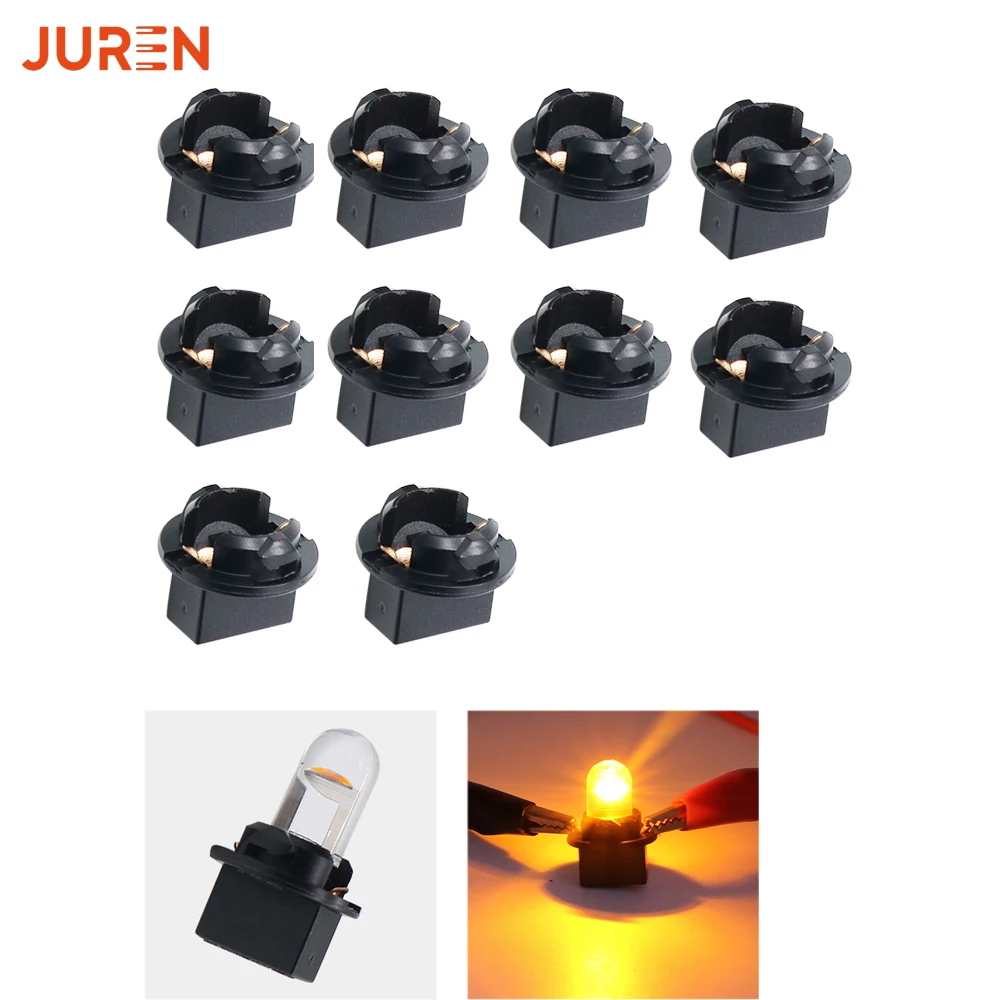 

Juren 10 шт. T10 W5W 168 192 194 — Патроны для ламп с поворотным фиксатором, тип «каблук», для приборной панели, Plug and Play