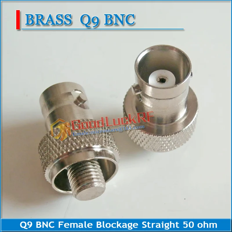 

Q9 BNC Female for Blockage Plug Nickel Plated Brass Straight Coaxial RF Connector Adapters Socket