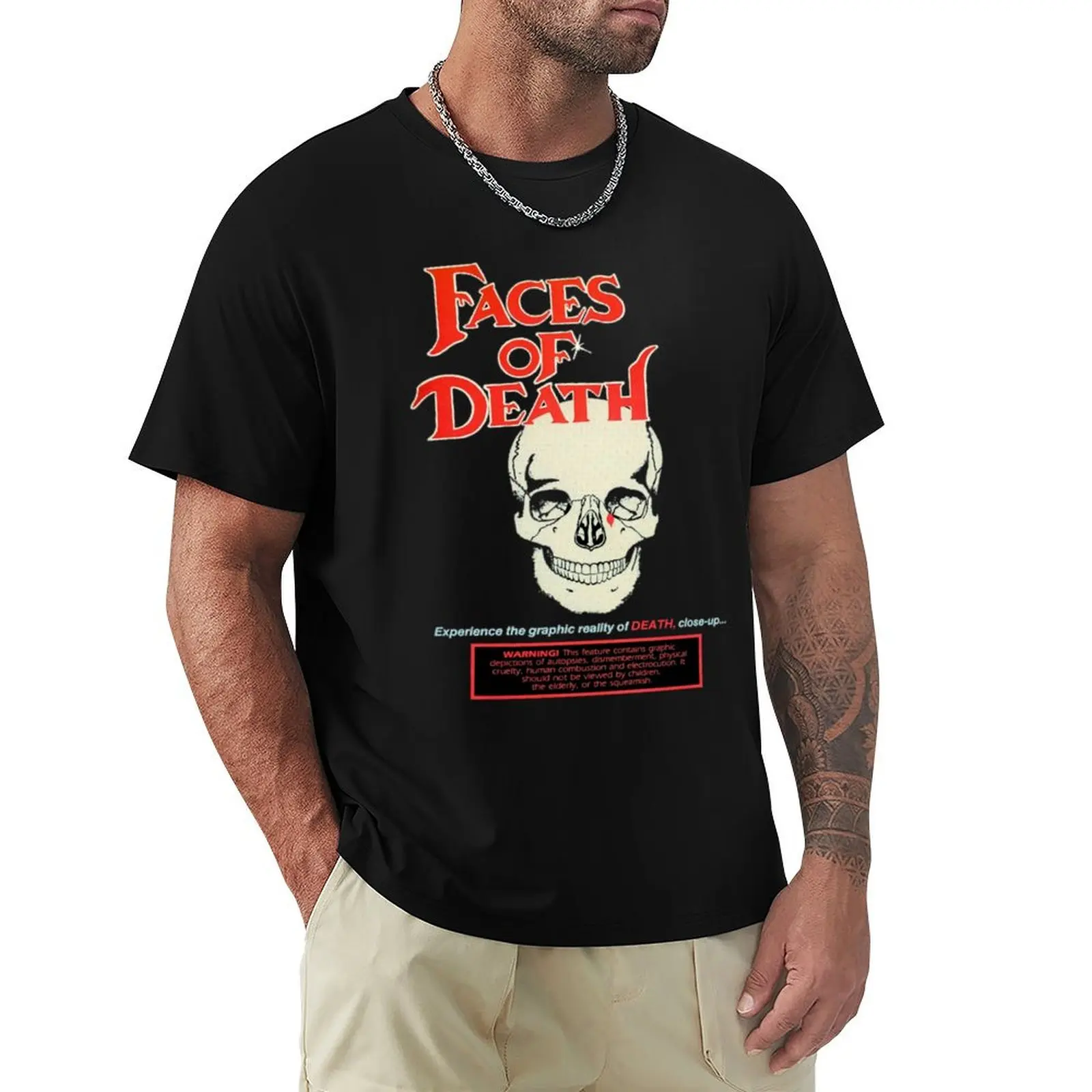 

Faces Of Death (1978) T-Shirt graphic tee shirt topping new gifts and t-shirts black t shirts for men
