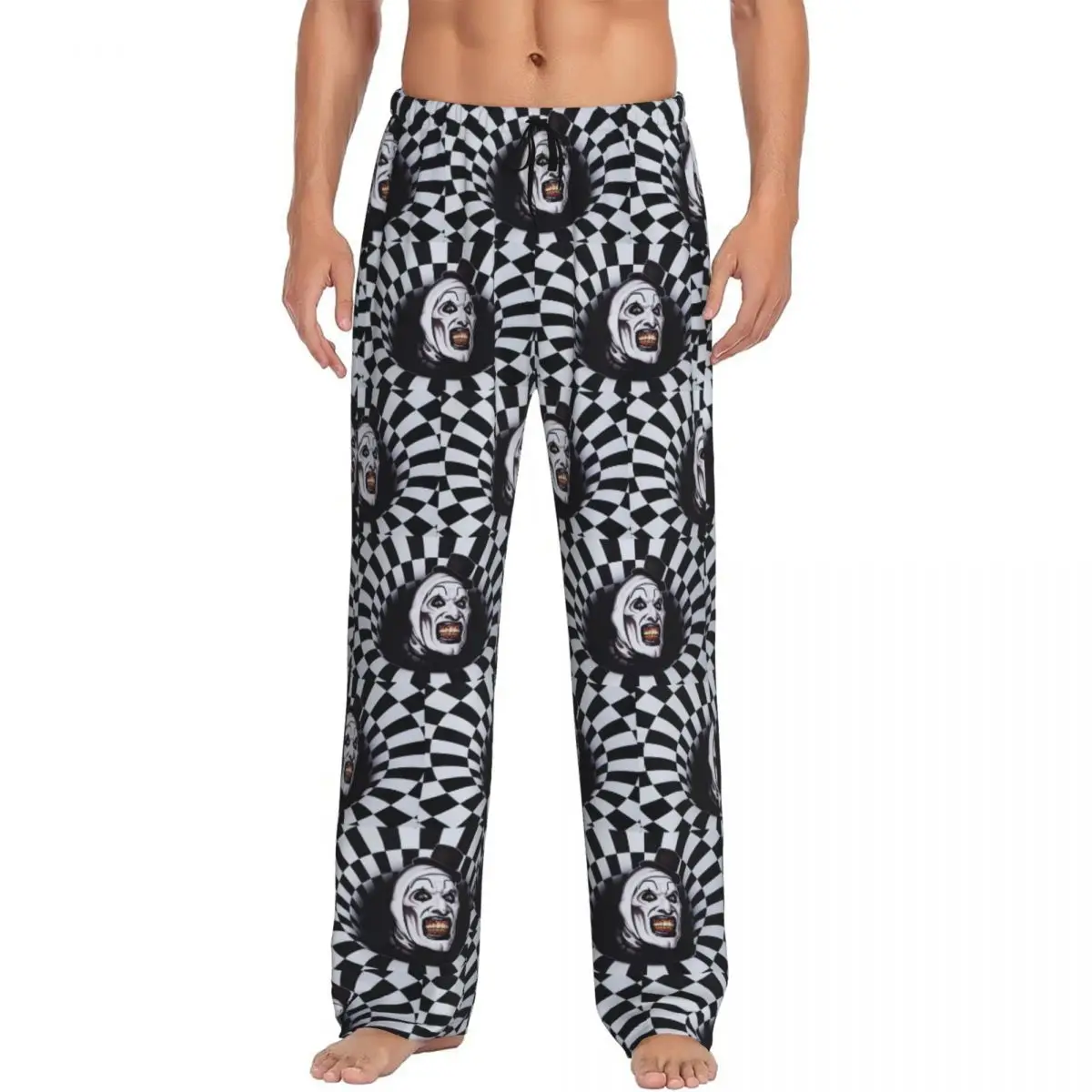 

Custom T-Terrifiers Horror Movie Pajama Pants Men Lounge Sleep Stretch Sleepwear Bottoms with Pockets