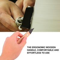 8Pcs Wooden Handle Pottery Tools Set Stainless Steel Carving Knives for Clay Sculpture Shaping Modeling Repairing Hand Tools