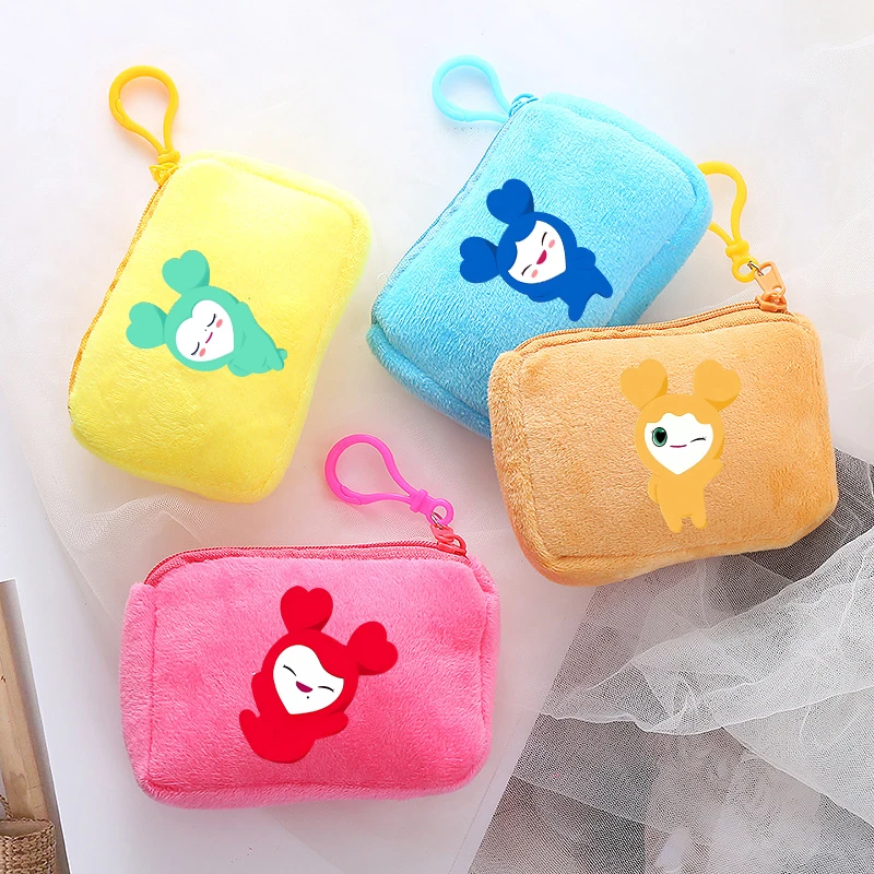 Twices Plush Coin Purse Keychains Korea Female Star Kawaii Wallet Backpack Key Ring Anime Money Bag Pocketbook Woman Girl Gift