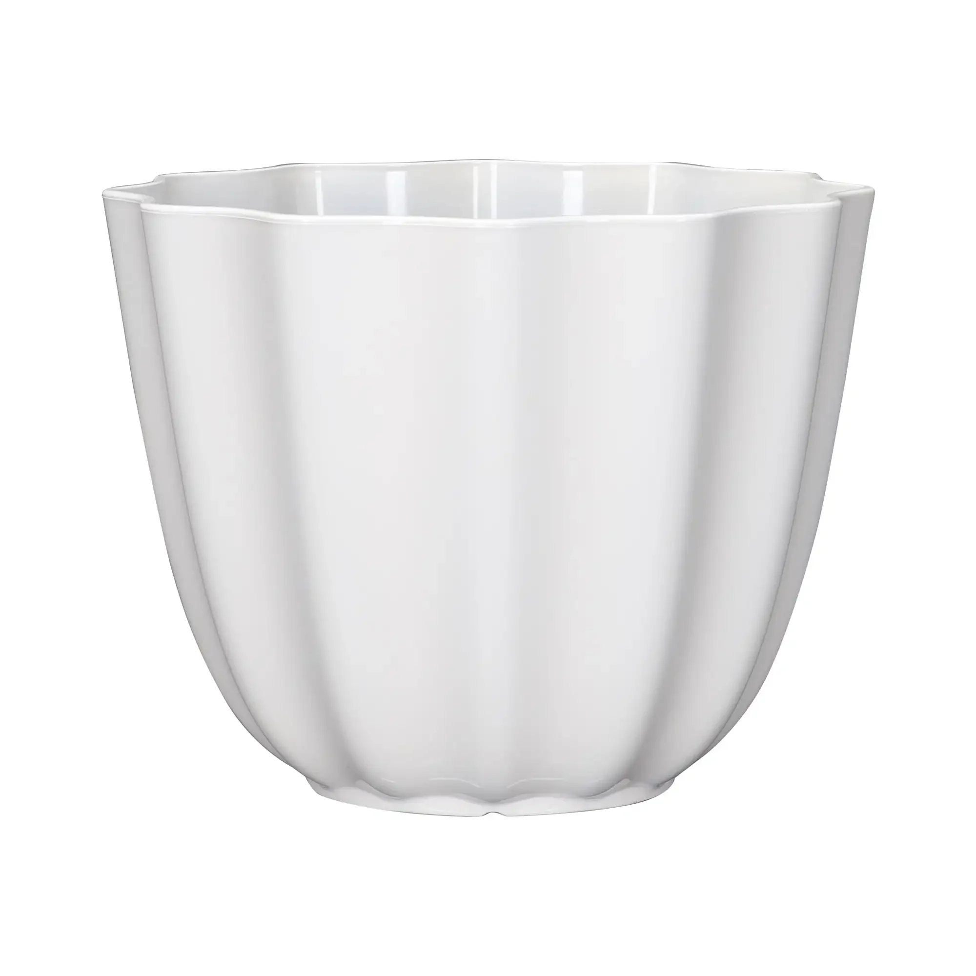 

Maceta de Resina Reciclada Color Crema con Amapola, 12 x 12 x 9,4 дюйма