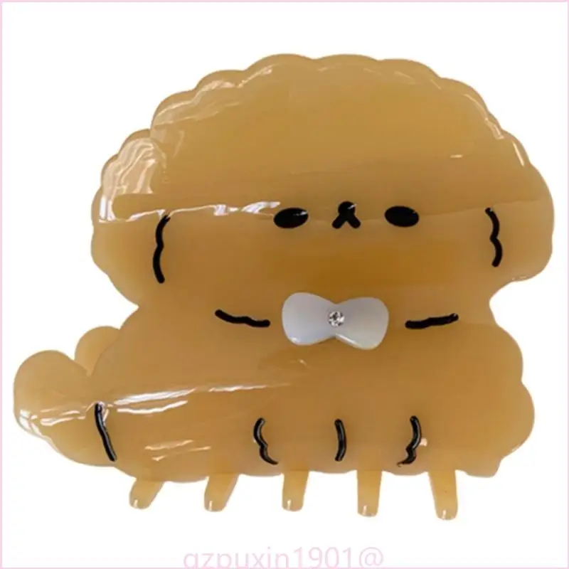 57qa Cartoon Hunde Form Haarklaue für Pferdeschwanz Mädchen lässiges Waschen des Gesichts Kieferclip – Detail 4
