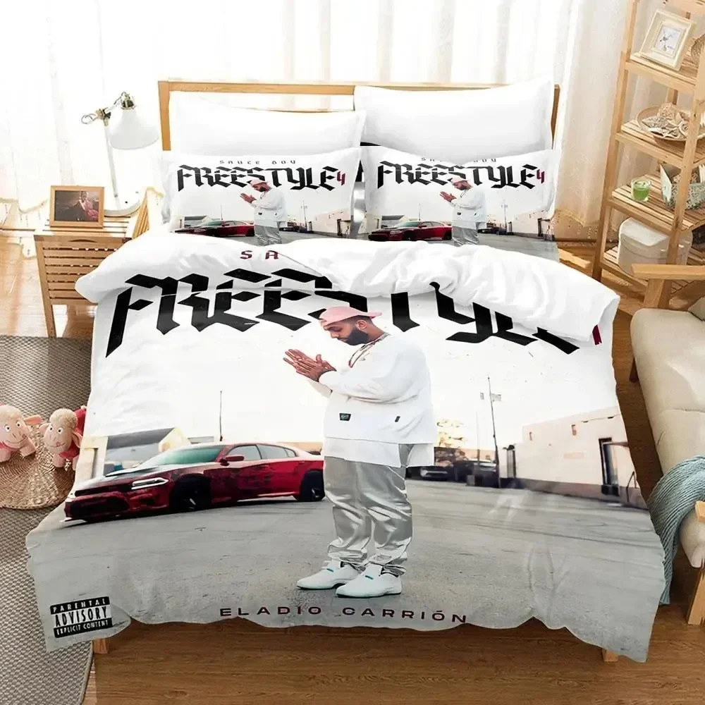 3D Print Eladio Carrion Rapper 3D Bedding Set Duvet Cover Pillowcases Single Twin Full Queen King Size Home Decor Boys Gift